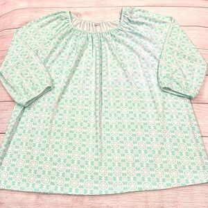 Ladies Mint Green Patterned Blouse